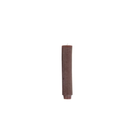 Creative Co-Op Unscented Brown Pleated Taper Candle, 5 in.