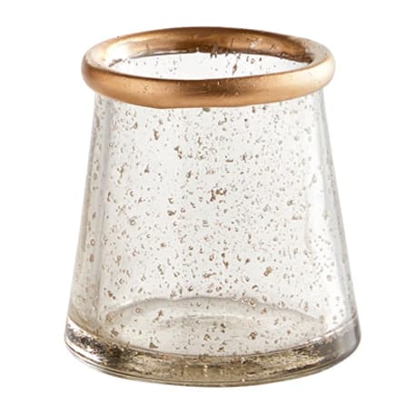 47th & Main Medium Gold Rim Vase, 3.75 in.