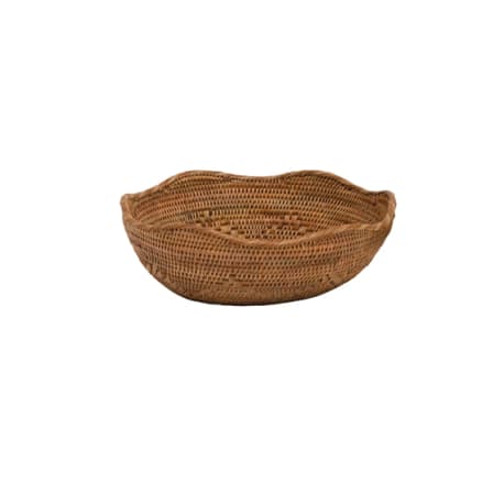 Bloomingville Large Hand Woven Rattan Bowl, 10.75 in.