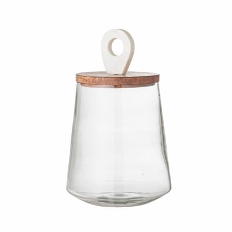 Bloomingville Gladys Clear Glass Jar with Lid, 11 in.