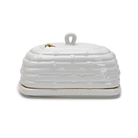 Two's Company Golden Bee Covered Butter Dish, 6 in.