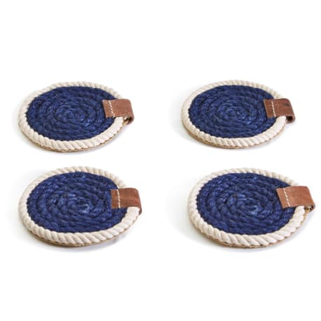 Two's Company Nautical Set Rope Coasters, Set of 4