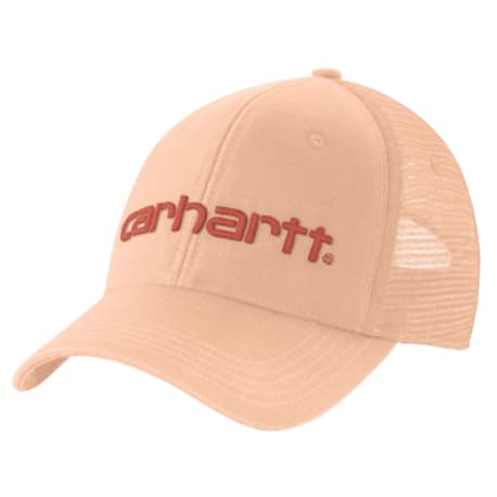 Carhartt Pale Apricot Canvas Mesh Back Logo Graphic Cap