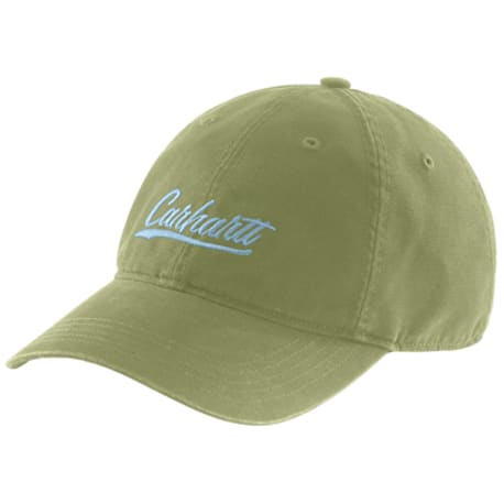 Carhartt Women's Green Olive Canvas Script Graphic Cap