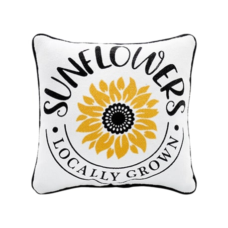 Wing Tai Small Locally Grown Sunflower Pillow, 6.25 in.