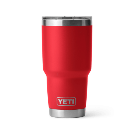 YETI RAMBLER 20 OZ TRAVEL MUG RESCUE RED