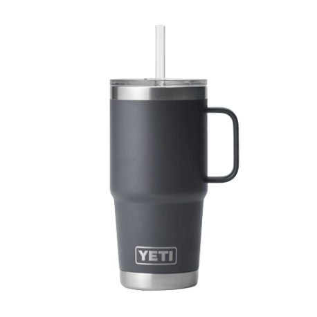 YETI Rambler Charcoal Mug with Straw Lid, 25 oz.