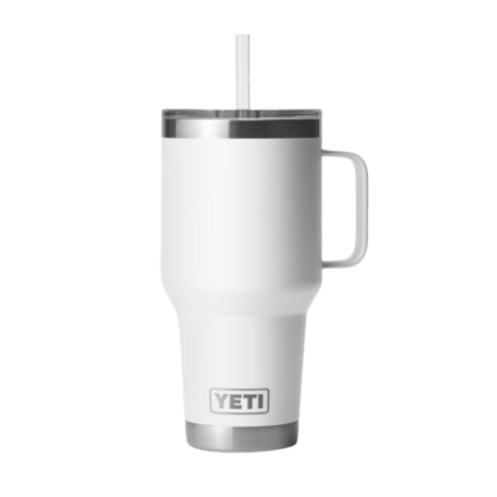 YETI Rambler White Mug with Straw Lid, 35 oz.