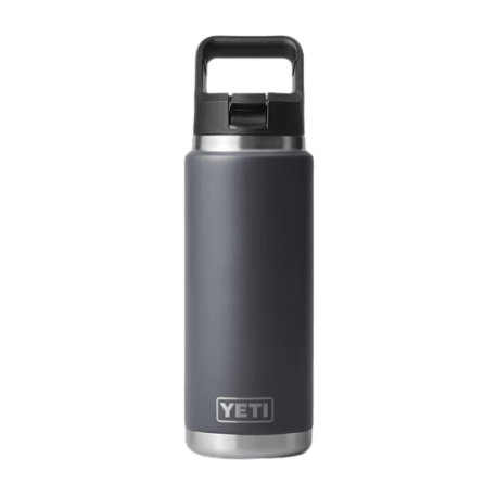 Yeti 26 oz. Rambler Bottle with Straw Cap, Charcoal