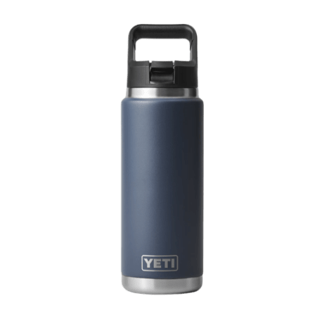 YETI Rambler Navy Bottle with Straw Cap, 26 oz.