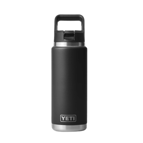 YETI Rambler Black Bottle with Straw Cap, 26 oz.