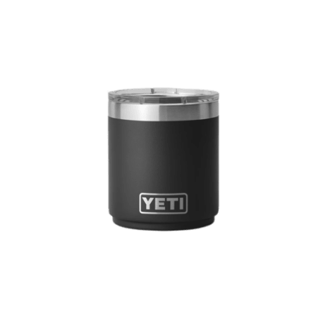 YETI Rambler Black Lowball with Magslider Lid, 10 oz.