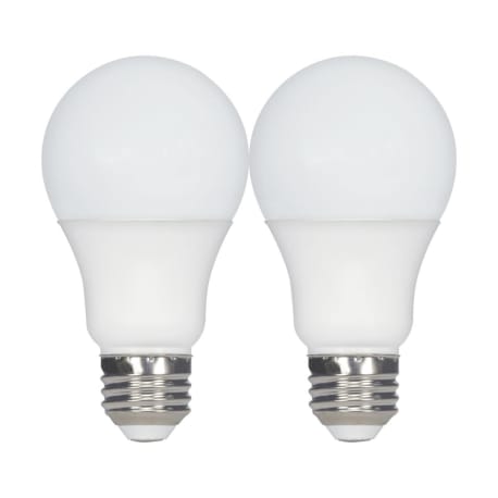 Satco 9.8 Watt A19 LED Warm White Medium Light Bulb, 2-Pk