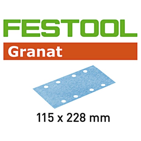 Festool 498953 115x228 Granat P320 Sheet Abrasives, 100 ct