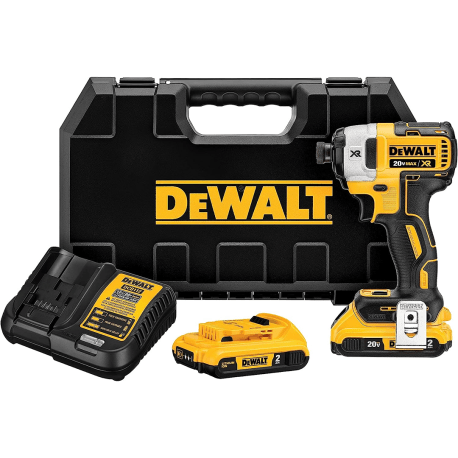 DEWALT 20V MAX* XR® 1/4 in. 3-Speed Impact Driver Kit, 2.0 Ah