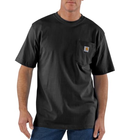 Carhartt Men's XL Black K87 Short Sleeve Pocket Shirt