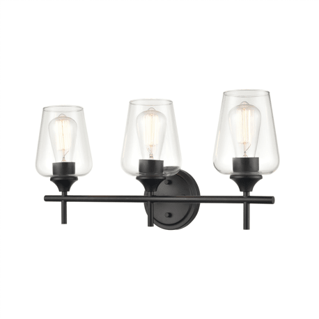 Millennium Lighting Ashford Matte Black Three Light Vanity