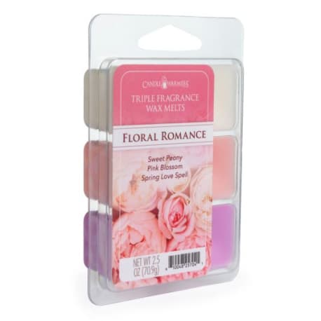 Candle Warmers Floral Romance Triple Fragrance Wax Melts, 6 Pack