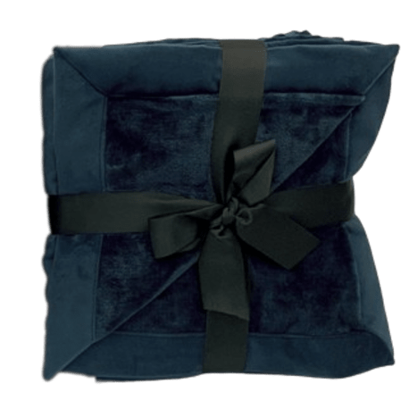 Commonwealth Home Fashions Blue Seren Velvety Throw Blanket, 50 x 60 in.