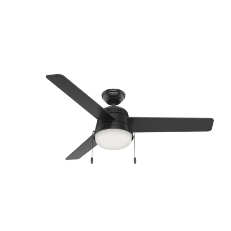 Hunter Aker Matte Black Outdoor Fan with LED Light