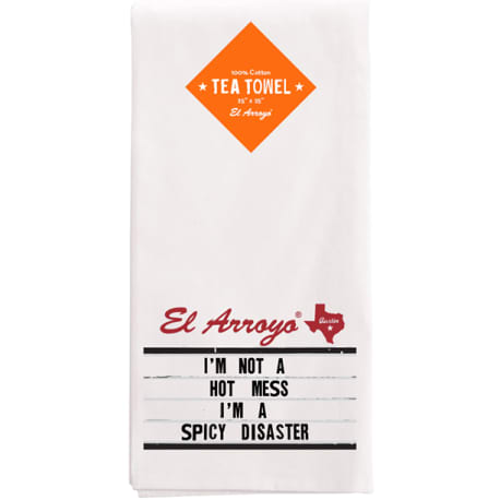 El Arroyo Spicy Disaster Tea Towel, 25 in.