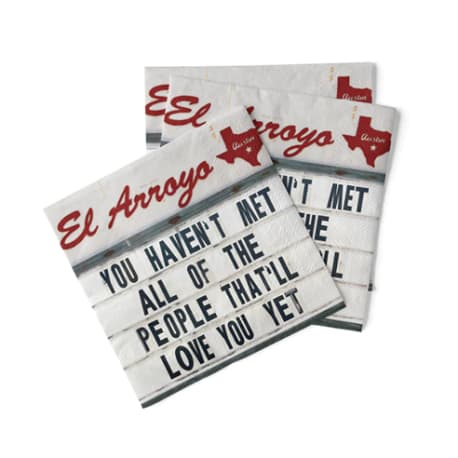 El Arroyo Love You Yet Cocktail Napkins, 20 Pack