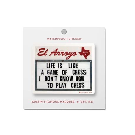 El Arroyo Chess Sticker, 4 in.