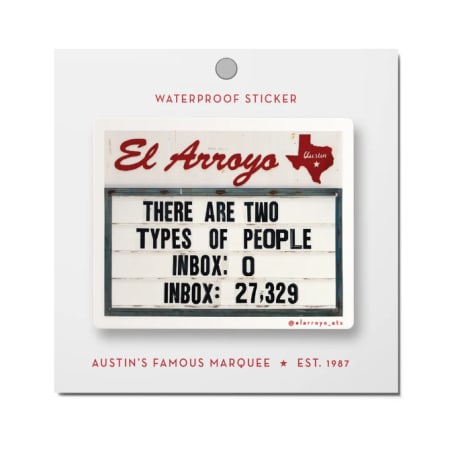 El Arroyo Types of People Sticker, 4 in.