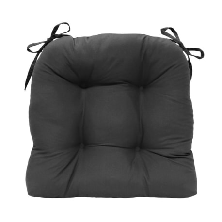 Commonwealth Home Fashions Habitat Black Tufted Chair Pad