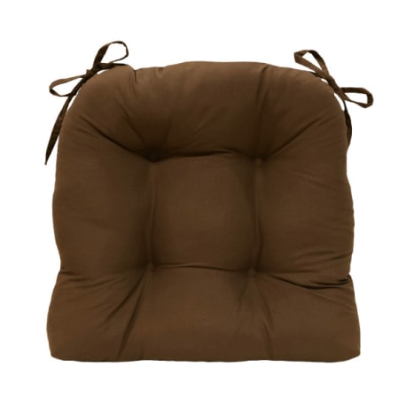 Commonwealth Home Fashions Habitat Brown Tufted Chair Pad