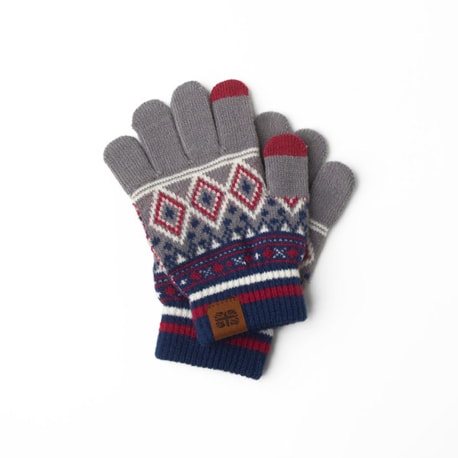 Britt's Knits Red Kid's Fair Isle Gloves