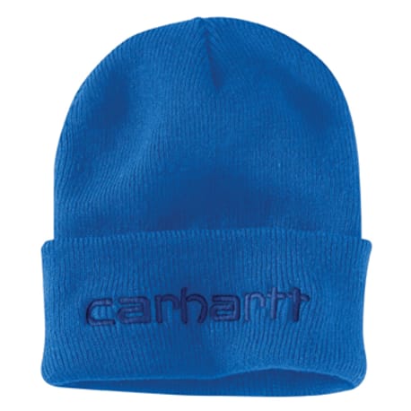 Carhartt Blue Glow Knit Insulated Logo Cuffed Beanie