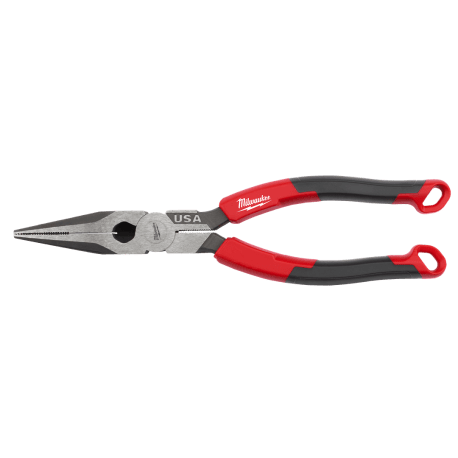 Milwaukee 8" Long Nose Comfort Grip Pliers