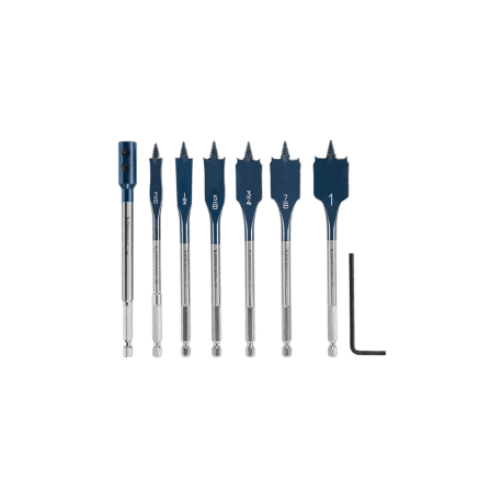 Bosch Daredevil® Standard Spade Bit Set w/ Extension, 7 pc