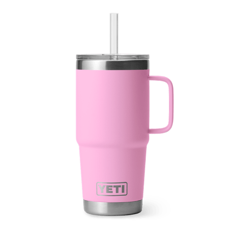 YETI Rambler Power Pink Mug with Straw Lid, 25 oz.