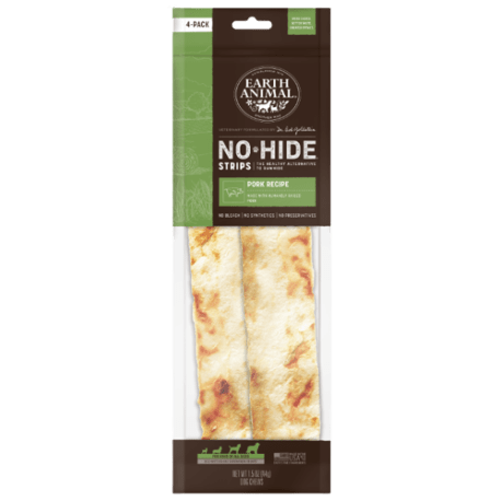 Earth Animal No-Hide Pork Strip, 4-Pack