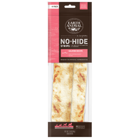 Earth Animal No Hide Salmon Strip, 4-Pack