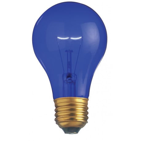 Satco 25 Watt A19 Transparent Blue Medium Base Light Bulb