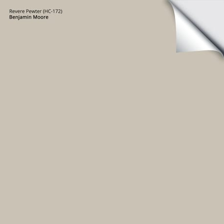 Benjamin Moore Revere Pewter (HC-172) Sample Sheet