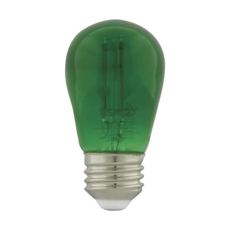 Satco 1 Watt S14 LED Filament Green Transparent Light Bulb, 4-Pack