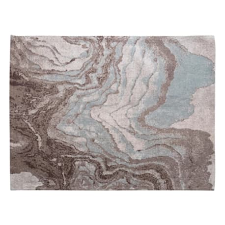 Bloomingville Multi-Color Marbled Woven Cotton Blend Rug, 5 x 7 ft.