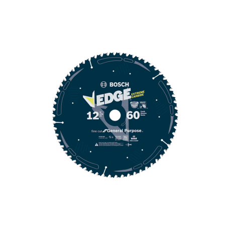 Bosch 12 In. 60T Circular Saw Blade for Fine Finish