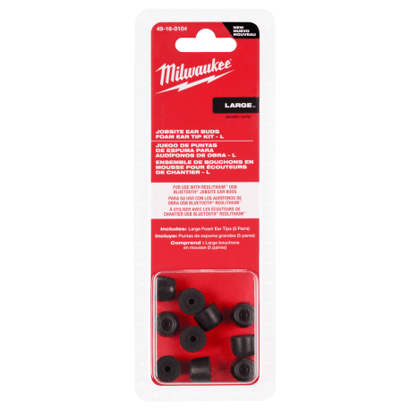 Milwaukee Jobsite Ear Buds Ear Tip Kits, Large