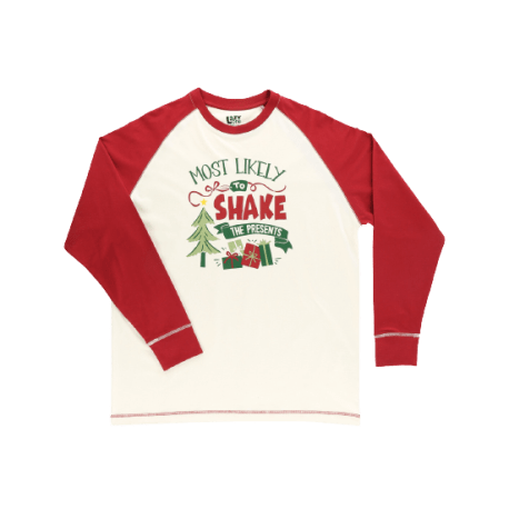 LazyOne Small Most Likely Shake Presents Long Sleeve PJ