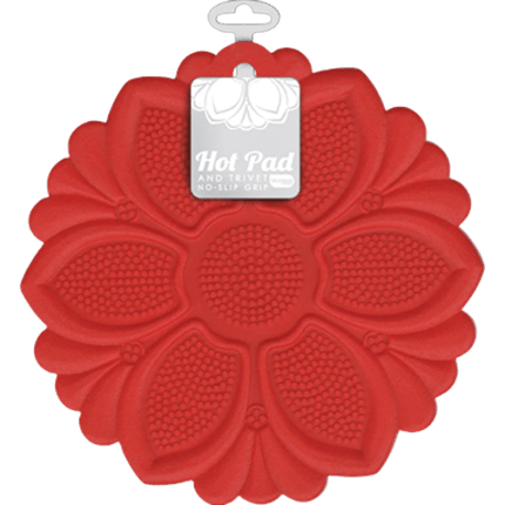 Talisman Designs Red Non-Slip Grip Trivet