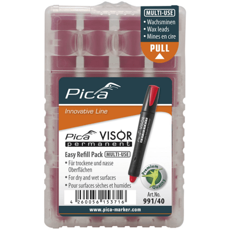 Pica Visor Red Refills, 4PK