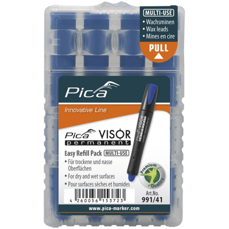 Pica Visor Blue Refills, 4PK