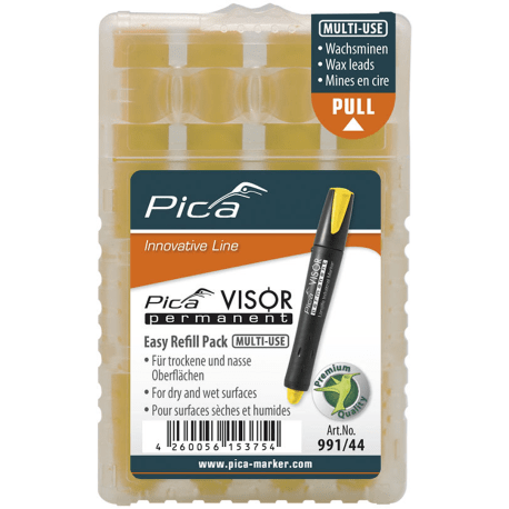 Pica Visor Yellow Refills, 4PK