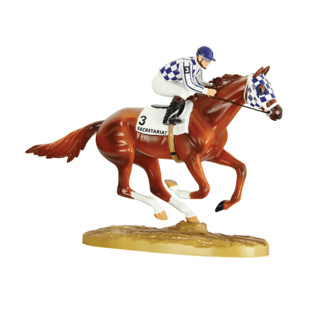 Breyer Secretariat 50th Anniversary Figurine with Jockey