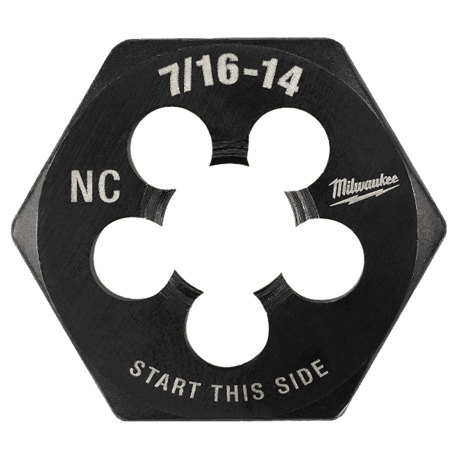 Milwaukee 7/16-14 NC 1" Hex Threading Die